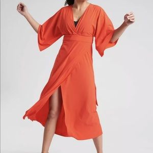 Athleta wrap dress size L NWT